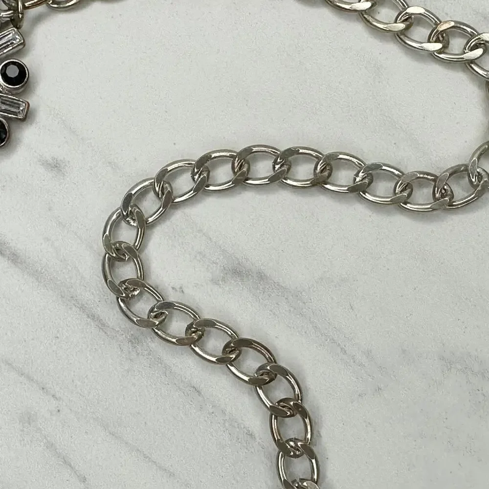 White House Black Market Rhinestone Chain Belt XS/S ✨